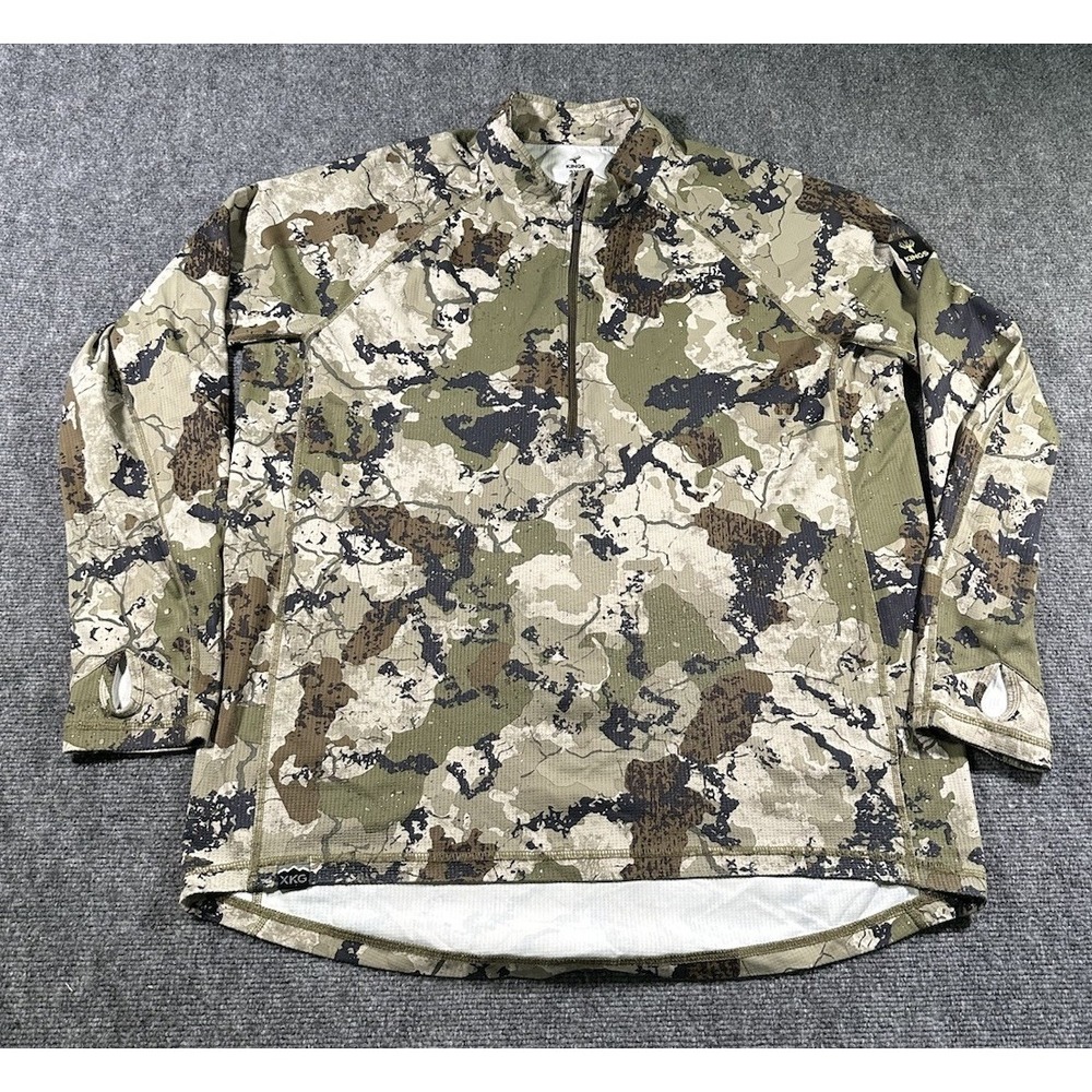 King's Camo Pullover 1/2 Zip XKG Hunting Performance Shirt, Men's XXL